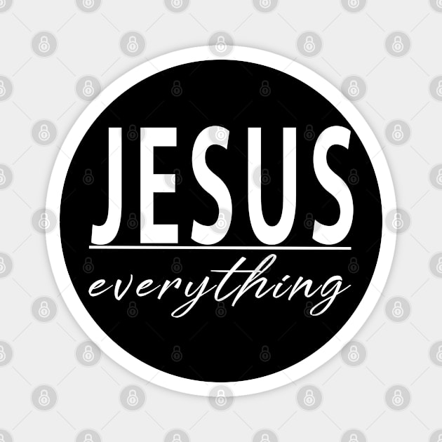 Jesus Over Everything Cool Motivational Christian Magnet by Happy - Design